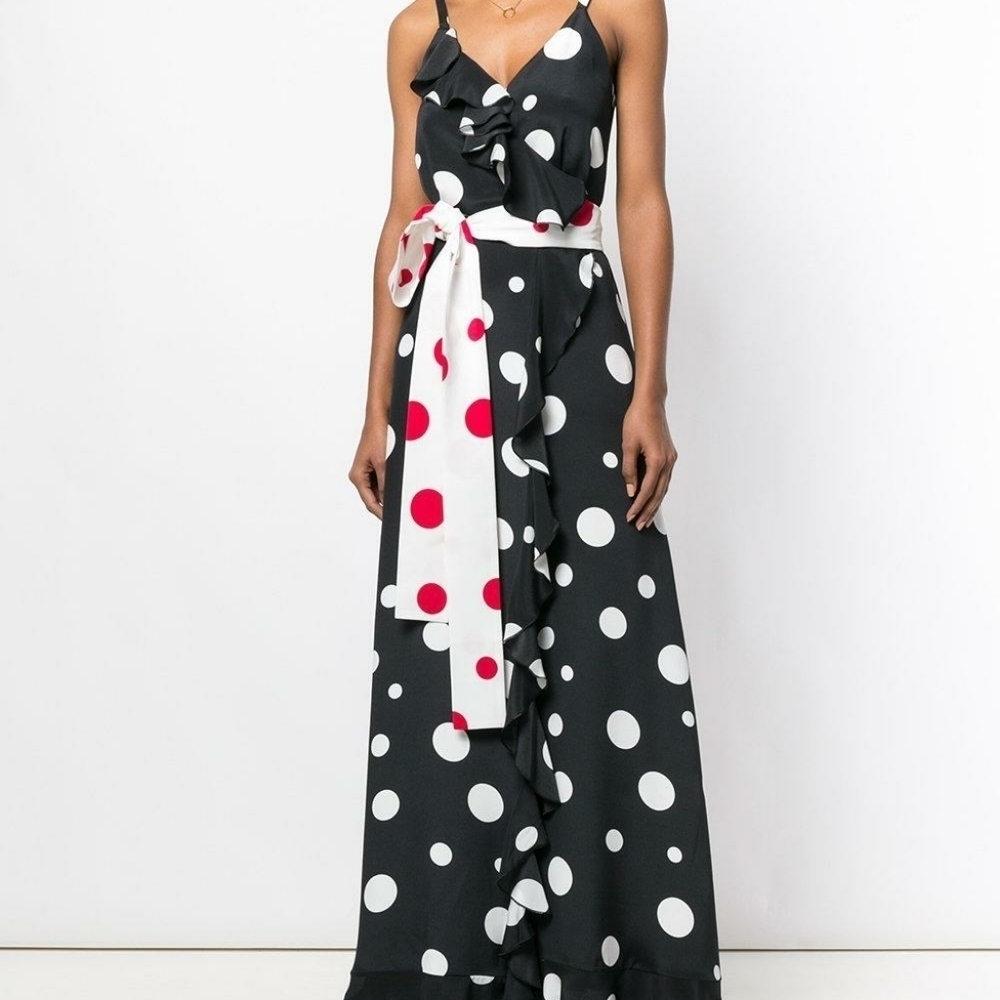 NWT Racil Geisha Polk Dot Wrap Dress Sz 4‎